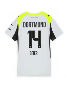 Borussia Dortmund Maximilian Beier #14 Replika Borta Kläder Dam 2025-26 Kortärmad